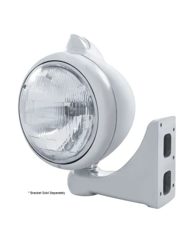 UP32621-Chrome Guide 682-C Headlight H6024 & Original Style LED Signal - Clear Lens