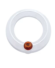 (CARD) CHROME PLASTIC UNIVERSAL SMALL GAUGE COVER W/ DIAMOND - AMBER