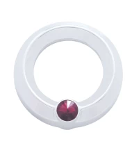 (CARD) CHROME PLASTIC UNIVERSAL SMALL GAUGE COVER W/ DIAMOND - PURPLE
