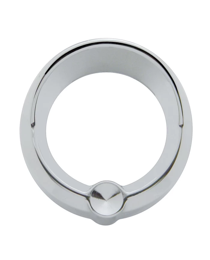 (CARD) CHROME PLASTIC FREIGHTLINER SMALL GAUGE COVER W/ VISOR & DIAMOND - INDENT (CARD) CHROME PLASTIC FREIGHTLINER SMALL GAUGE COVER W/ VISOR & DIAMOND - INDENT