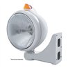 UP32622-Chrome Guide 682-C Headlight H4 & Original Style LED Signal - Amber Lens