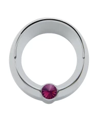 (CARD) CHROME PLASTIC FREIGHTLINER SMALL GAUGE COVER W/ VISOR & DIAMOND - PURPLE