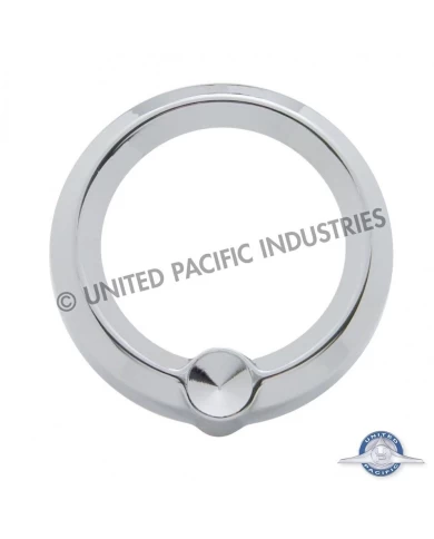 (BULK) CHROME PLASTIC FREIGHTLINER SMALL GAUGE COVER W/ DIAMOND - INDENT (BULK) CHROME PLASTIC FREIGHTLINER SMALL GAUGE COVER W/ DIAMOND - INDENT