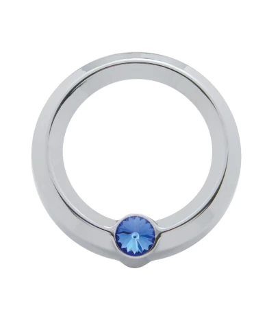 (CARD) CHROME PLASTIC FREIGHTLINER SMALL GAUGE COVER W/ DIAMOND - BLUE (CARD) CHROME PLASTIC FREIGHTLINER SMALL GAUGE COVER W/ DIAMOND - BLUE