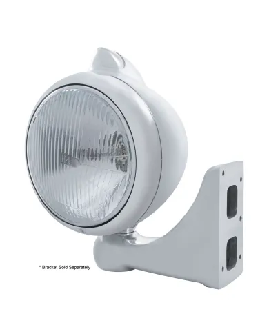 UP32623-Chrome Guide 682-C Headlight H4 & Original Style LED Signal - Clear Lens