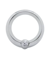 (CARD) CHROME PLASTIC FREIGHTLINER SMALL GAUGE COVER W/ DIAMOND - CLEAR