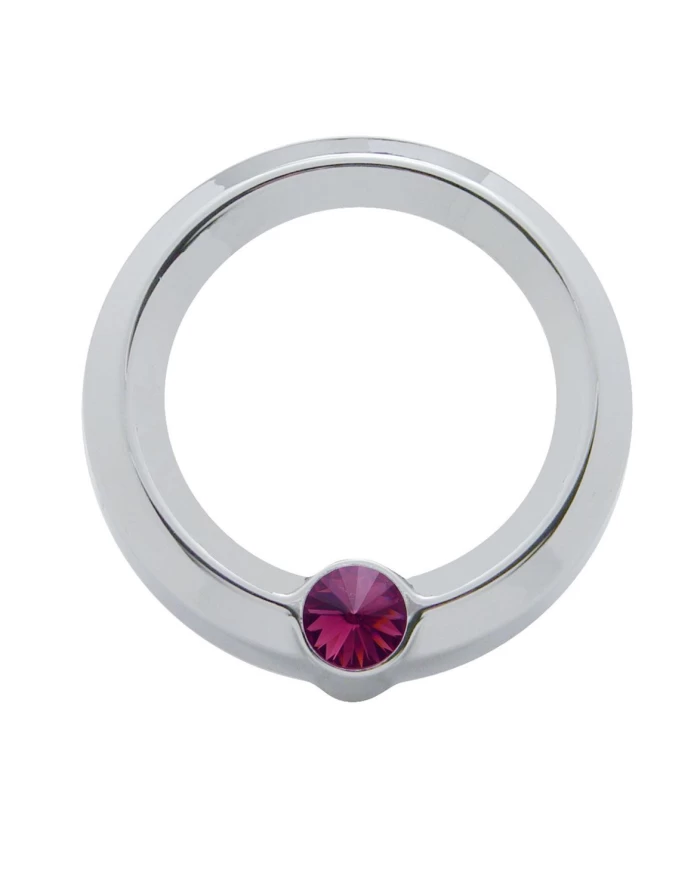 (CARD) CHROME PLASTIC FREIGHTLINER SMALL GAUGE COVER W/ DIAMOND - PURPLE