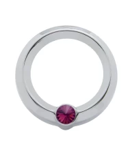 (CARD) CHROME PLASTIC FREIGHTLINER SMALL GAUGE COVER W/ DIAMOND - PURPLE