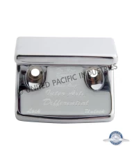(CARD) CHROME PLASTIC FREIGHTLINER SWITCH GUARD W/ GLOSSY AXLE-DIFFERENTIAL STICKER - SILVER
