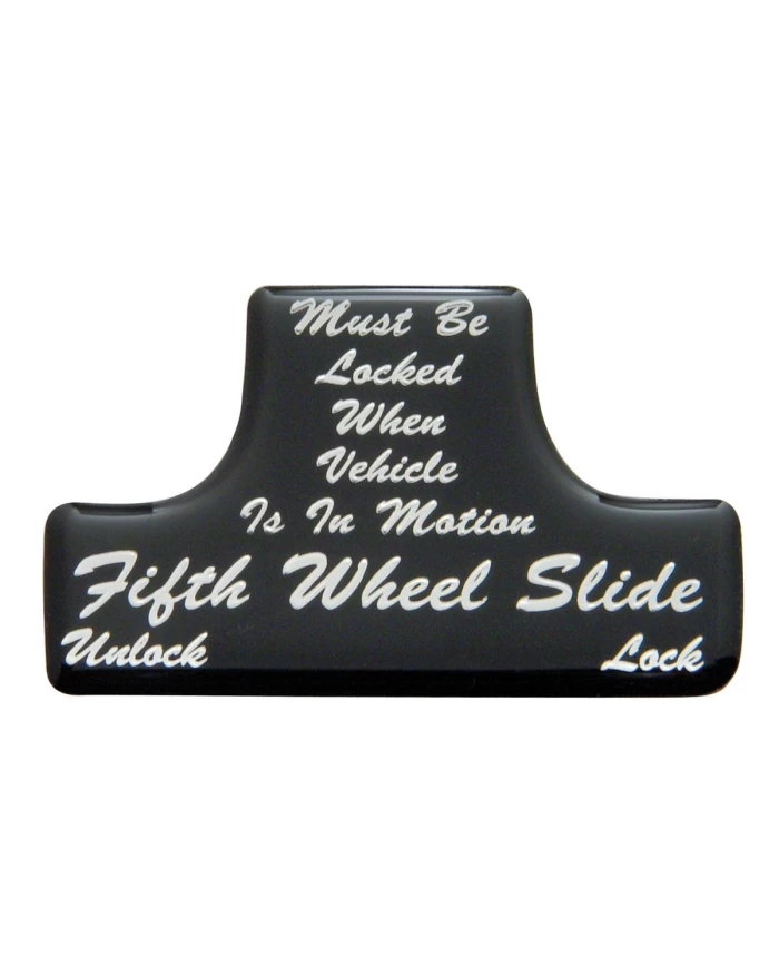 (BULK) GLOSSY FIFTH WHEEL STICKER - BLACK