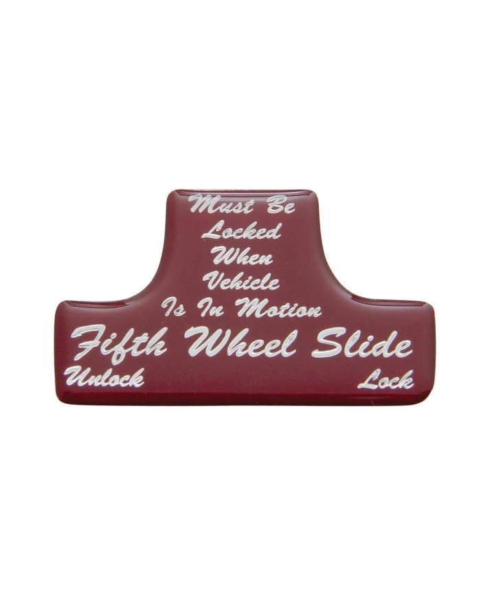 (BULK) GLOSSY FIFTH WHEEL STICKER - RED