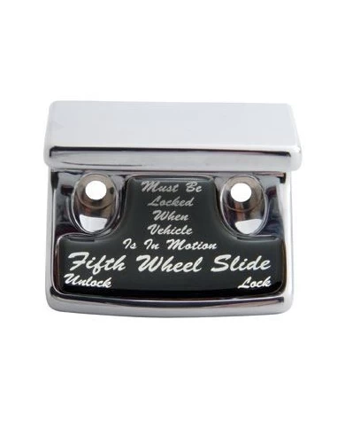 (CARD) CHROME PLASTIC FREIGHTLINER SWITCH GUARD W/ GLOSSY FIFTH WHEEL STICKER - BLACK (CARD) CHROME PLASTIC FREIGHTLINER SWITCH GUARD W/ GLOSSY FIFTH WHEEL STICKER - BLACK