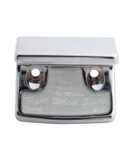 (CARD) CHROME PLASTIC FREIGHTLINER SWITCH GUARD W/ GLOSSY FIFTH WHEEL STICKER - SILVER