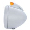 UP32628-Chrome Guide 682-C Headlight H4 With White LED & Original Style LED Signal - Amber Lens