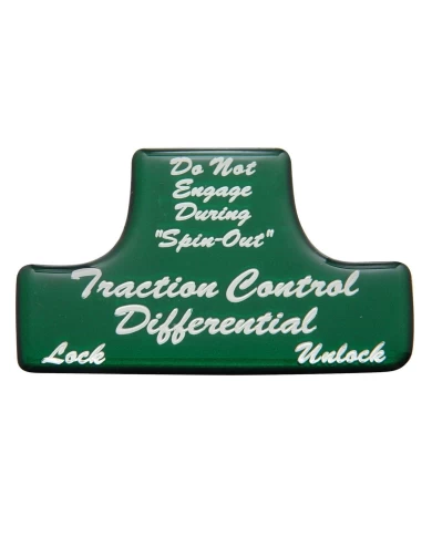 (BULK) GLOSSY TRACTION CONTROL DIFFERENTIAL STICKER - GREEN (BULK) GLOSSY TRACTION CONTROL DIFFERENTIAL STICKER - GREEN