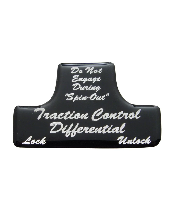 (BULK) GLOSSY TRACTION CONTROL DIFFERENTIAL STICKER - BLACK