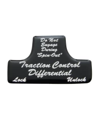 (BULK) GLOSSY TRACTION CONTROL DIFFERENTIAL STICKER - BLACK