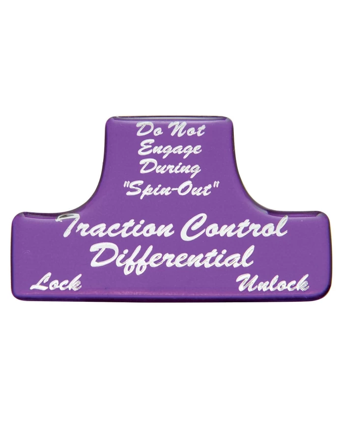 (BULK) GLOSSY TRACTION CONTROL DIFFERENTIAL STICKER - PURPLE