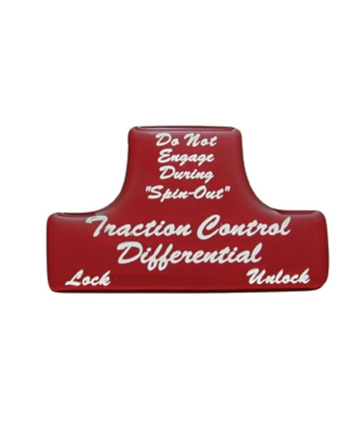 (BULK) GLOSSY TRACTION CONTROL DIFFERENTIAL STICKER - RED