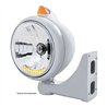 UP32630-Chrome Guide 682-C Headlight H4 With 10 Amber LED & Original Style Turn - Amber Lens