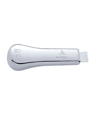 (CARD) CHROME PLASTIC FREIGHTLINER TURN SIGNAL HANDLE (CARD) CHROME PLASTIC FREIGHTLINER TURN SIGNAL HANDLE