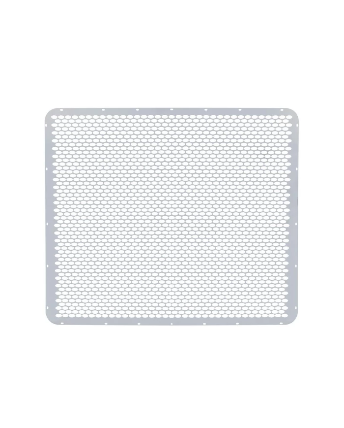 (BOX) PETERBILT EXTENDED HOOD STAINLESS STEEL GRILL - ALTERNATING OVAL HOLE PATTERN (BOX) PETERBILT EXTENDED HOOD STAINLESS STEEL GRILL - ALTERNATING OVAL HOLE PATTERN