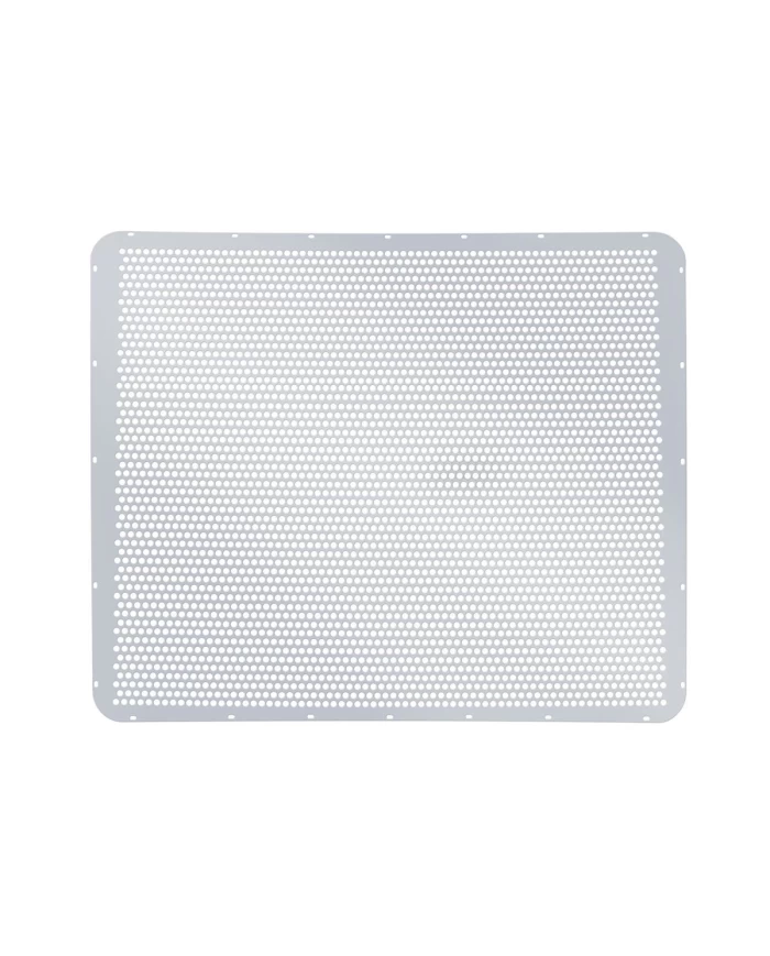 (BOX) PETERBILT EXTENDED HOOD STAINLESS STEEL GRILL - ALTERNATING ROUND HOLE PATTERN (BOX) PETERBILT EXTENDED HOOD STAINLESS STEEL GRILL - ALTERNATING ROUND HOLE PATTERN