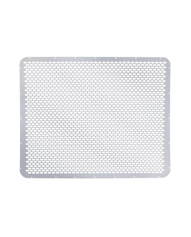(BOX) PETERBILT SHORT HOOD STAINLESS STEEL GRILL - ALTERNATING OVAL HOLE PATTERN (BOX) PETERBILT SHORT HOOD STAINLESS STEEL GRILL - ALTERNATING OVAL HOLE PATTERN