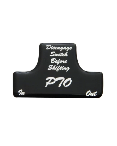(BULK) GLOSSY PTO STICKER - BLACK (BULK) GLOSSY PTO STICKER - BLACK