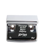 (CARD) CHROME PLASTIC FREIGHTLINER SWITCH GUARD W/ GLOSSY PTO STICKER - BLACK (CARD) CHROME PLASTIC FREIGHTLINER SWITCH GUARD W/ GLOSSY PTO STICKER - BLACK