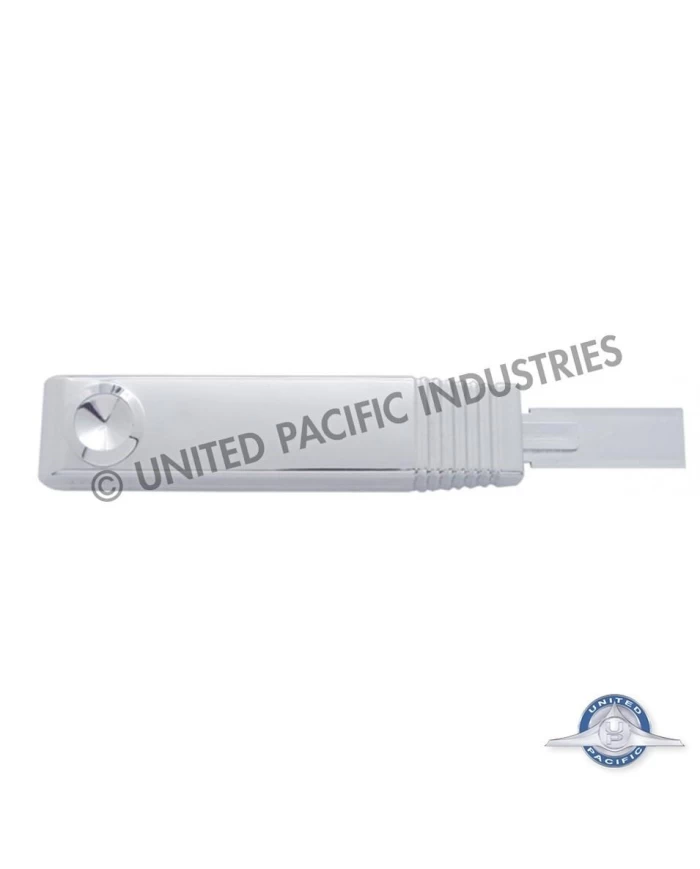 (BULK) CHROME PLASTIC TURN SIGNAL LEVER COVER W/ DIAMOND - INDENTED