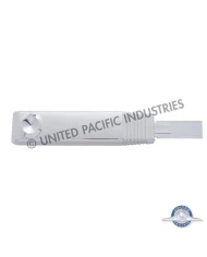 (BULK) CHROME PLASTIC TURN SIGNAL LEVER COVER W/ DIAMOND - INDENTED