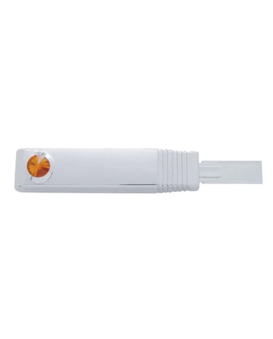 (CARD) CHROME PLASTIC TURN SIGNAL LEVER COVER W/ DIAMOND - AMBER (CARD) CHROME PLASTIC TURN SIGNAL LEVER COVER W/ DIAMOND - AMBER