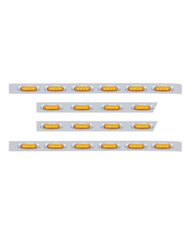 (BULK) S.S. PB 63ö SLEEPER LIGHT PANEL W/ TWENTY 4 AMBER LED REFLECTOR MARKER LIGHT - AMBER LENS (BULK) S.S. PB 63ö SLEEPER LIGHT PANEL W/ TWENTY 4 AMBER LED REFLECTOR MARKER LIGHT - AMBER LENS