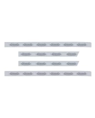 (BULK) S.S. PB 63ö SLEEPER LIGHT PANEL W/ TWENTY 4 AMBER LED REFLECTOR MARKER LIGHT - CLEAR LENS