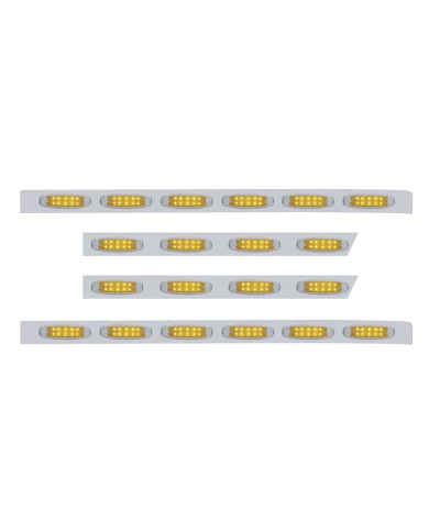 (BULK) S.S. PB 63ö SLEEPER LIGHT PANEL W/ TWENTY 10 AMBER LED REFLECTOR MARKER LIGHT - AMBER LENS (BULK) S.S. PB 63ö SLEEPER LIGHT PANEL W/ TWENTY 10 AMBER LED REFLECTOR MARKER LIGHT - AMBER LENS