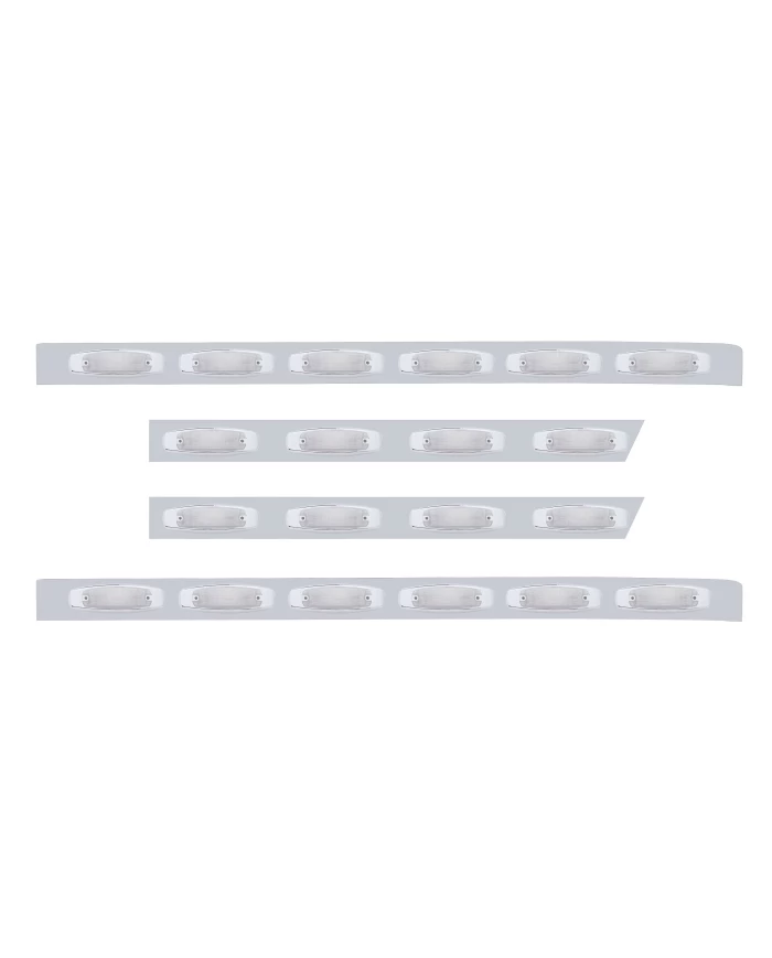 (BULK) S.S. PB 63ö SLEEPER LIGHT PANEL W/ TWENTY 12 AMBER LED RECTANGULAR MARKER LIGHT - CLEAR LENS (BULK) S.S. PB 63ö SLEEPER LIGHT PANEL W/ TWENTY 12 AMBER LED RECTANGULAR MARKER LIGHT - CLEAR LENS