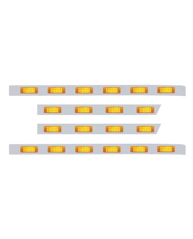 (BULK) S.S. PB 63ö SLEEPER LIGHT PANEL W/ TWENTY 21 AMBER LED RECT REFLECTOR MARKER LT - AMBER LENS (BULK) S.S. PB 63ö SLEEPER LIGHT PANEL W/ TWENTY 21 AMBER LED RECT REFLECTOR MARKER LT - AMBER LENS