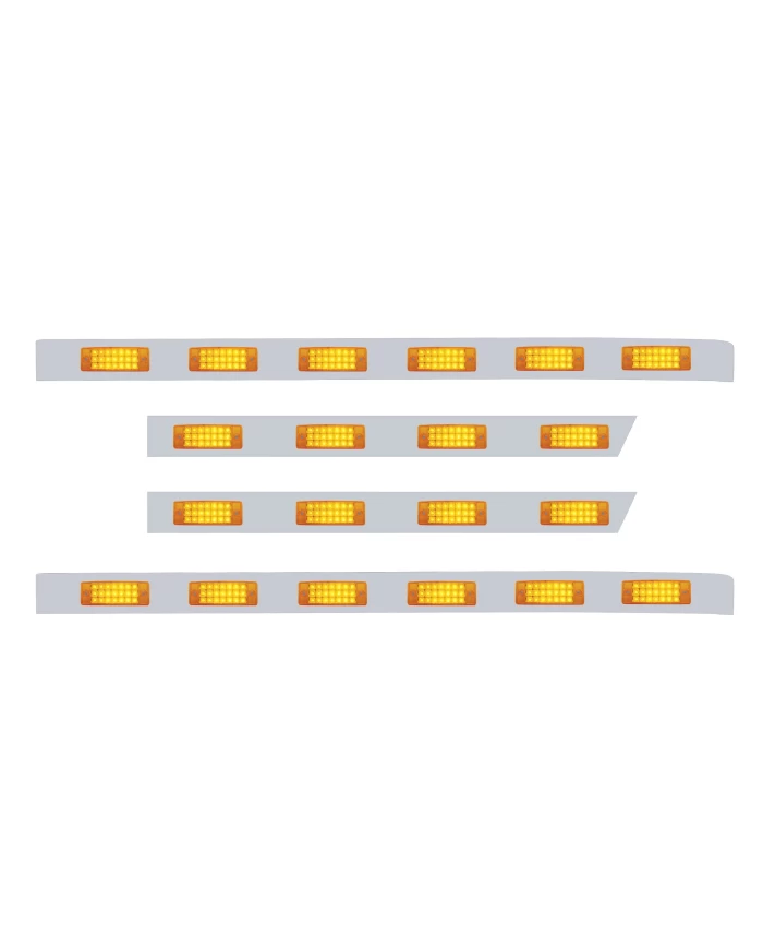 (BULK) S.S. PB 63ö SLEEPER LIGHT PANEL W/ TWENTY 21 AMBER LED RECT REFLECTOR MARKER LT - AMBER LENS (BULK) S.S. PB 63ö SLEEPER LIGHT PANEL W/ TWENTY 21 AMBER LED RECT REFLECTOR MARKER LT - AMBER LENS