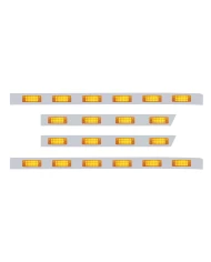 (BULK) S.S. PB 63ö SLEEPER LIGHT PANEL W/ TWENTY 21 AMBER LED RECT REFLECTOR MARKER LT - AMBER LENS (BULK) S.S. PB 63ö SLEEPER LIGHT PANEL W/ TWENTY 21 AMBER LED RECT REFLECTOR MARKER LT - AMBER LENS