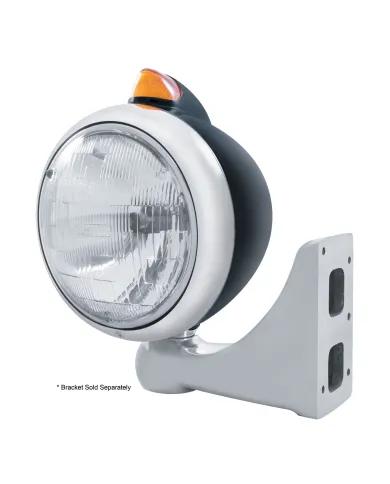 UP32636-Black Guide 682-C Headlight H6024 & Original Style LED Signal - Amber Lens