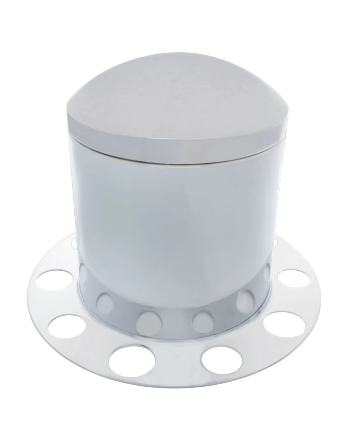 (BULK) STAINLESS STEEL DOME REAR 3PC. AXLE COVER - STEEL RING (BULK) STAINLESS STEEL DOME REAR 3PC. AXLE COVER - STEEL RING