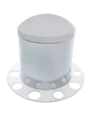 (BULK) STAINLESS STEEL DOME REAR 3PC. AXLE COVER - STEEL RING (BULK) STAINLESS STEEL DOME REAR 3PC. AXLE COVER - STEEL RING