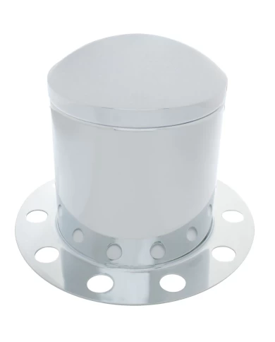 (BULK) STAINLESS STEEL DOME REAR 3PC. AXLE COVER - 10 HOLES UNI-MOUNT RING (BULK) STAINLESS STEEL DOME REAR 3PC. AXLE COVER - 10 HOLES UNI-MOUNT RING