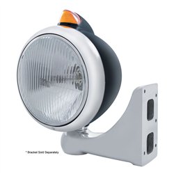 UP32638-Black Guide 682-C Headlight H4 & Original Style LED Signal - Amber Lens