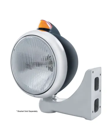 UP32638-Black Guide 682-C Headlight H4 & Original Style LED Signal - Amber Lens