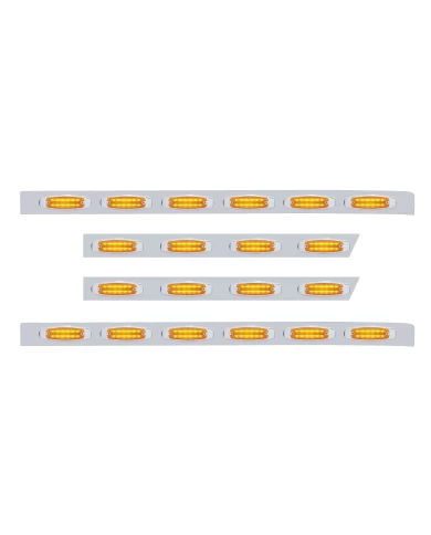 (BULK) S.S. PB 63ö SLEEPER LIGHT PANEL W/ TWENTY 12 AMBER LED RECTANGULAR MARKER LIGHT - AMBER LENS (BULK) S.S. PB 63ö SLEEPER LIGHT PANEL W/ TWENTY 12 AMBER LED RECTANGULAR MARKER LIGHT - AMBER LENS