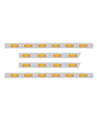 (BULK) S.S. PB 63ö SLEEPER LIGHT PANEL W/ TWENTY 12 AMBER LED RECTANGULAR MARKER LIGHT - AMBER LENS (BULK) S.S. PB 63ö SLEEPER LIGHT PANEL W/ TWENTY 12 AMBER LED RECTANGULAR MARKER LIGHT - AMBER LENS