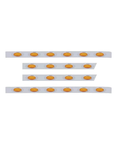 (BULK) S.S. PB 63ö SLEEPER LIGHT PANEL W/ TWENTY 12 AMBER LED "PHAMTOM I" MARKER LIGHT - AMBER LENS (BULK) S.S. PB 63ö SLEEPER LIGHT PANEL W/ TWENTY 12 AMBER LED "PHAMTOM I" MARKER LIGHT - AMBER LENS