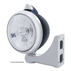 UP32641-Black Guide 682-C Style Headlight Crystal H4 & Original Style LED Signal - Clear Lens